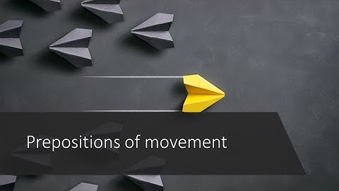 prepositions of movement - game