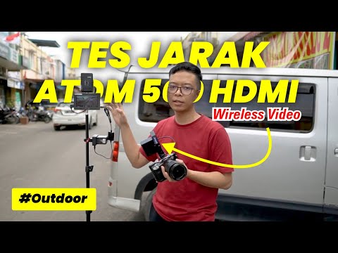 Tes Jarak Wireless Vaxis Atom 500 HDMI - Tes Jarak 100 meter Outdoor Gambar Aman Tanpa Putus Sinyal