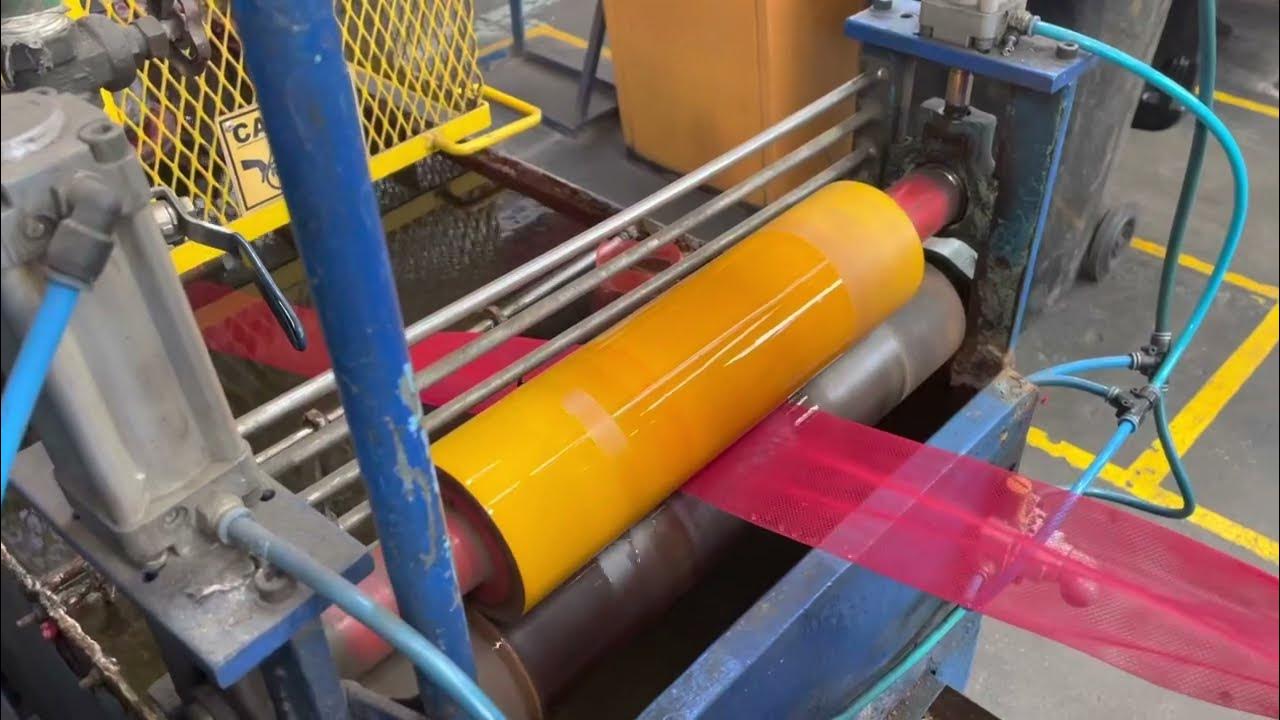 Netting stretching and rolling machines YouTube