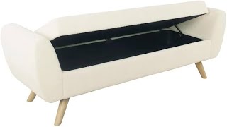 LEGACY OF COMFORT N6 OTTOMAN BENCH WITH STORAGE 2 SEATER SOFA FOR LIVING ROOM. Top Brand On Amazon
