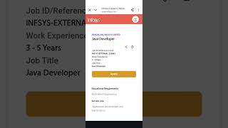 Infosys Hiring Java developer with 3 years experience 8-12 Lpa