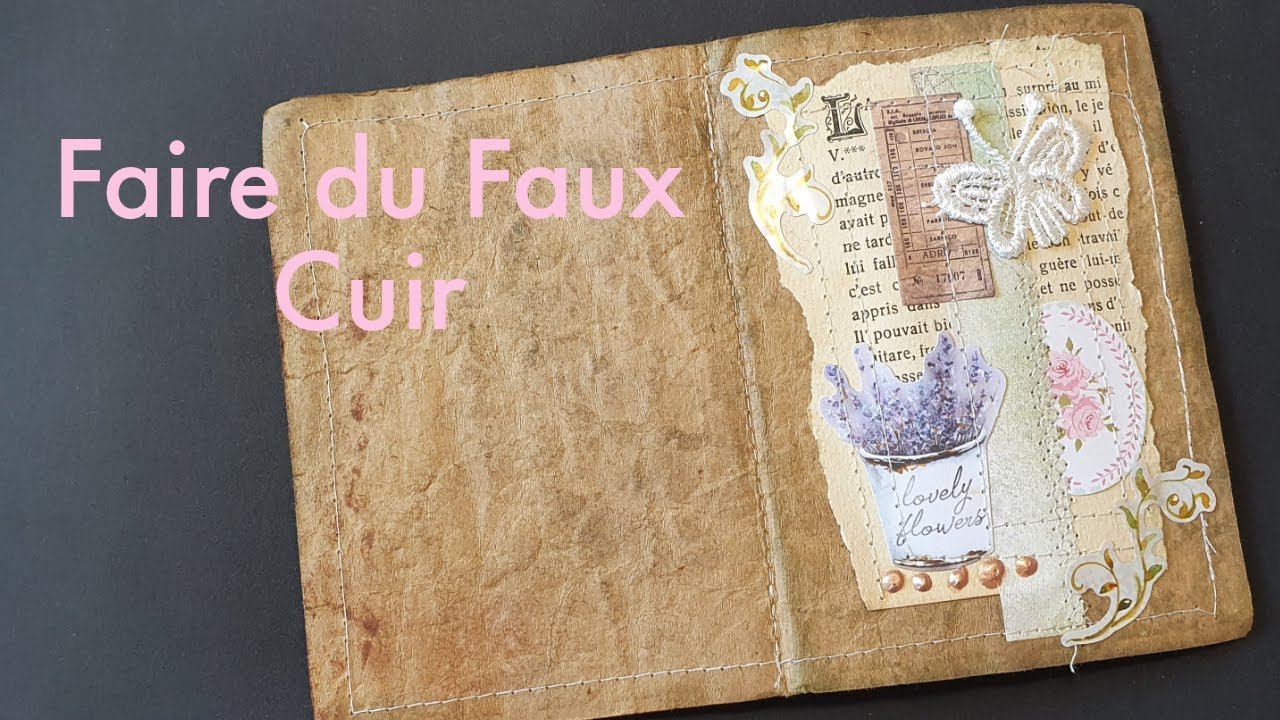 ‼️Comment faire du FAUX CUIR très FACILEMENT ‼️+Blabla🤣🤣   #tuto #scrapbooking #facile #action #cuir