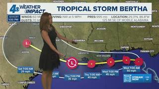 Tropical Storm Bertha: 1 p.m. Tuesday Update | Latest Track & Impacts