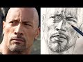 Drawing Dwayne Johnson