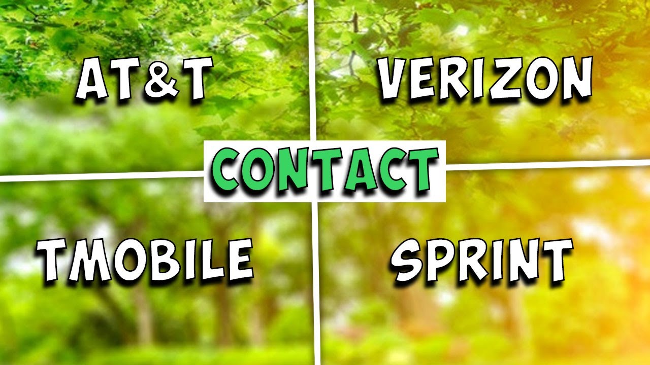 How To Contact Your Cellular Carrier (AT&T, Verizon, TMobile & Sprint) - YouTube