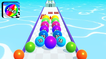 Ball Run 2048 Gameplay Walkthrough All Level Mobile Relaxing Video Android,iOS Alltrailer Updates GF