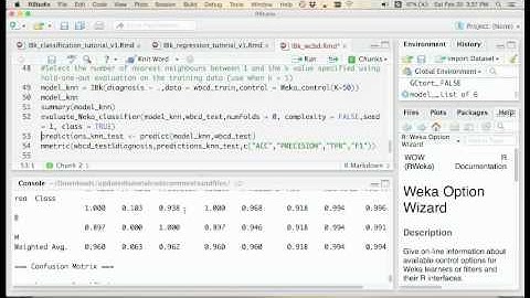 KNN(IBk) Classification and Regression Models