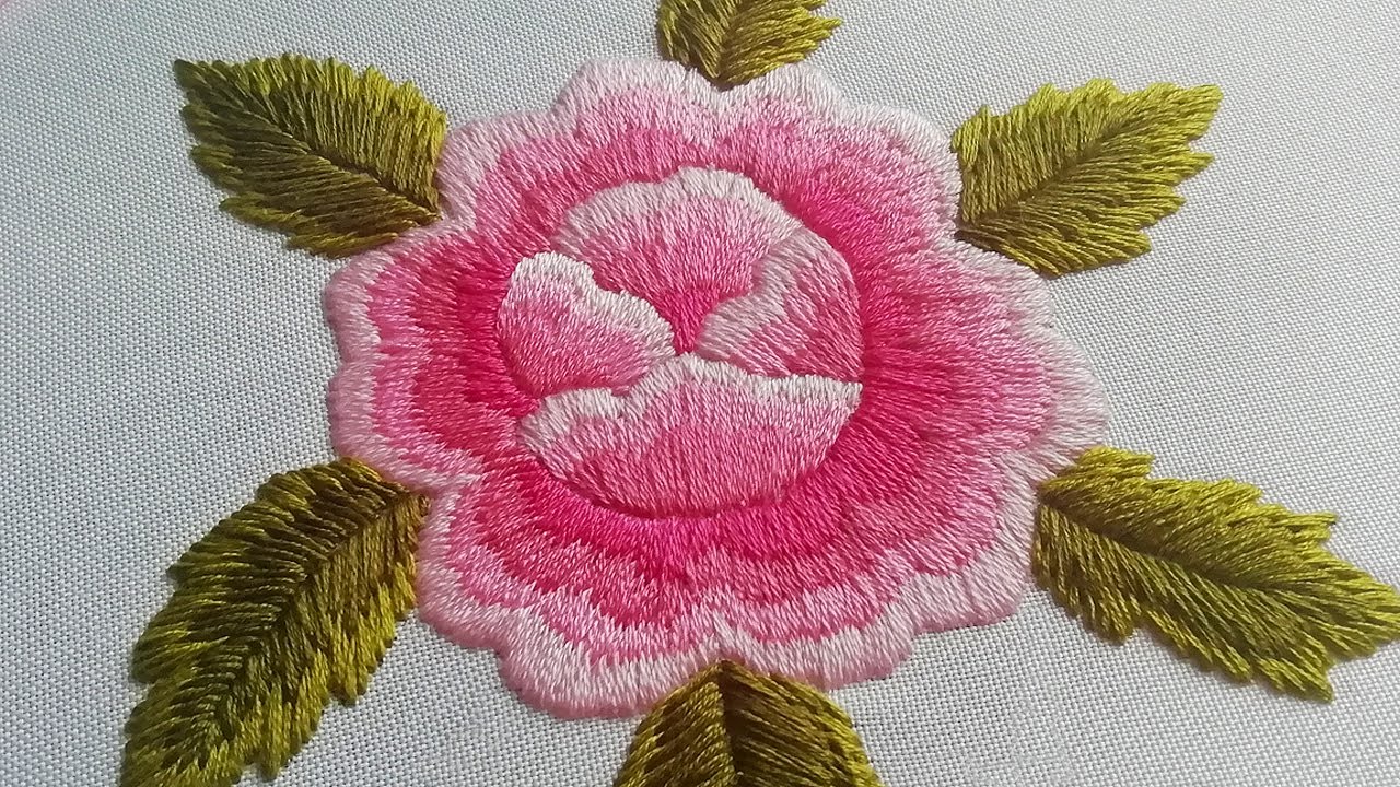 Вышивка гладью: Теневая вышивка | Атласный Шов