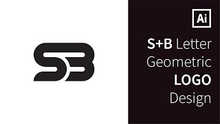 S B Geometric LOGO Design in Adobe Illustrator