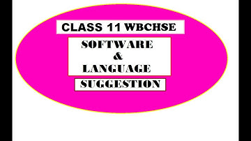 Software & Language | Suggestion | Class 11 |