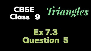 CBSE Class 9 TRIANGLES Ex 7.3 Question 5/in Malayalam/Learn And Score