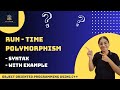Introduction to Run- Time polymorphism in C++ | Syntax | with Example (code)