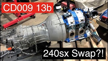 Installing the cd009 trans onto the mock up 13b. Rotary 240sx drift build.