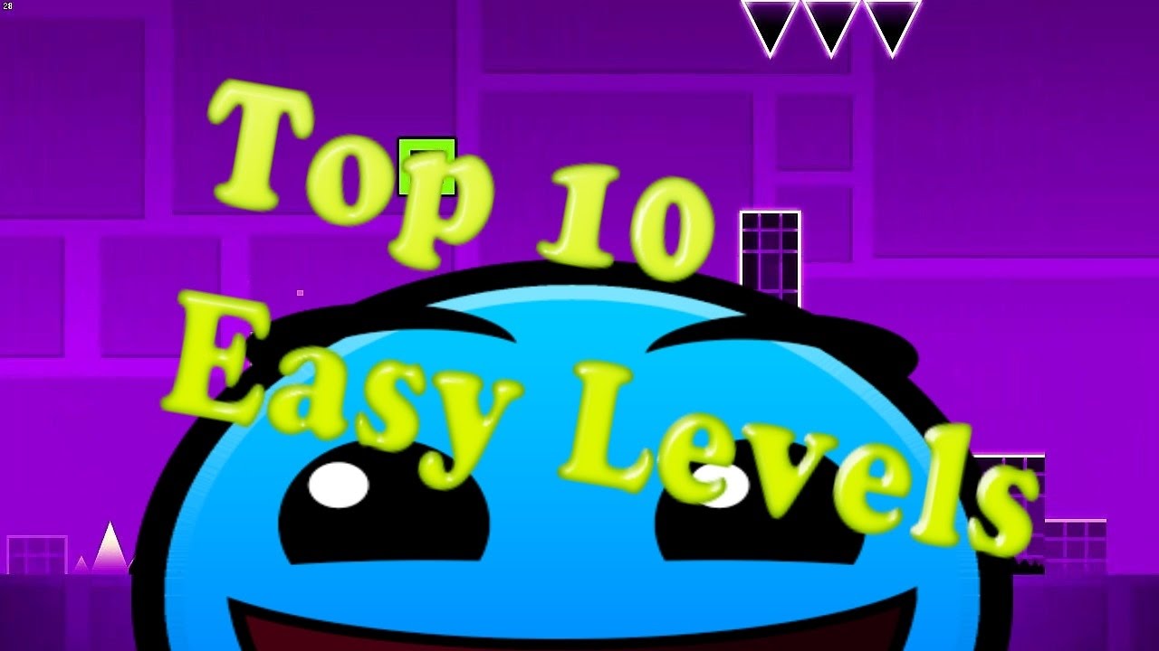 Top 10 Easy Rated Levels In Geometry Dash! - YouTube