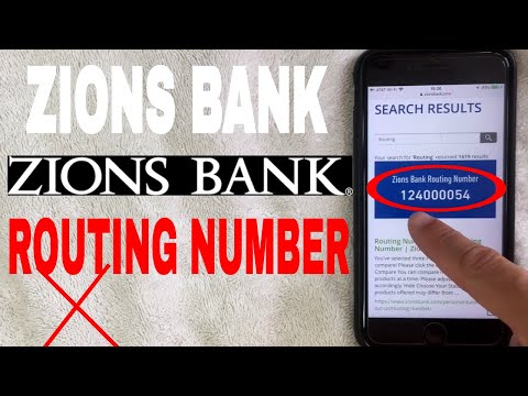 ✅  Zions Bank ABA Routing Number - Where Is It? 🔴