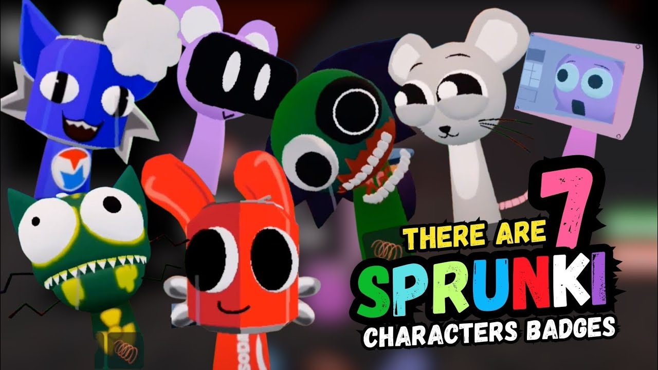 Roblox - There are 7 Sprunki Characters Badges | Accurate 3D Sprunki ...