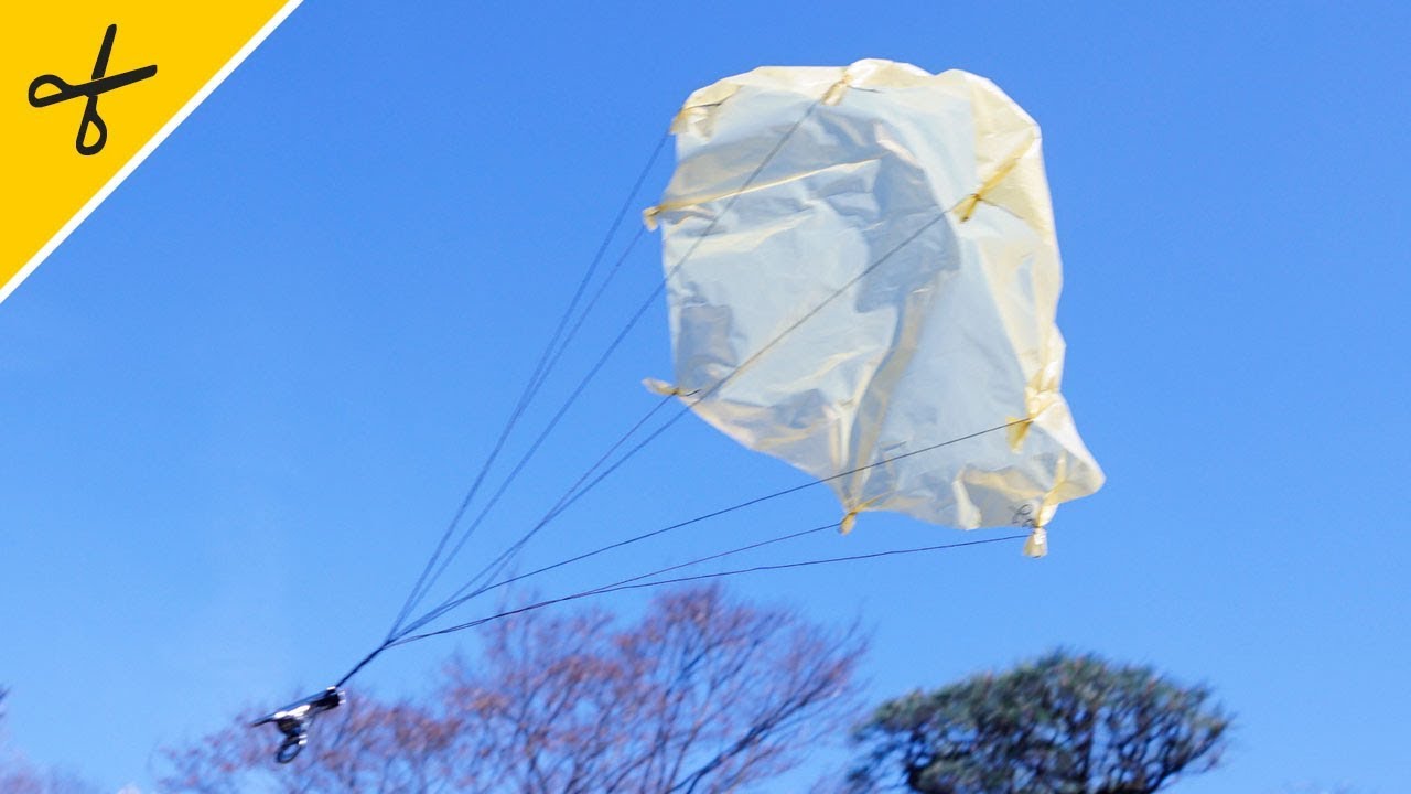 パラシュートの作り方 ふんわりと着地する How To Make A Parachute Youtube