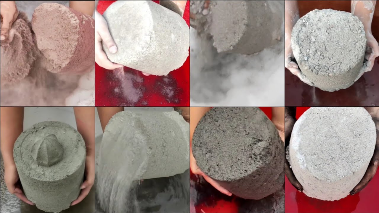 ASMR:8 different buckets in one frame/dusty crispy softy crumbling/moutuwatering visulas 🤤