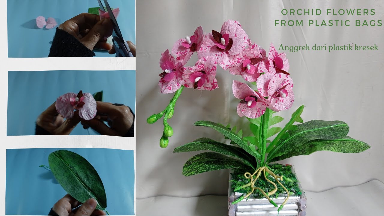 Tutorial membuat bunga anggrek dari plastik