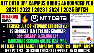 NTT Biggest Hiring Announced | 3 New Role | Fresher Jobs | OFF Campus Drive 2023 | 2024 | 2025 Batch