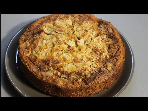 🍑 Быстрый и вкусный пирог с абрикосами и миндалем! Тесто за 5 минут + выпечка! Самый простой рецепт!