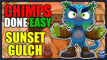 SUNSET GULCH - CHIMPS | Easy Strategy for Black Border | BTD6