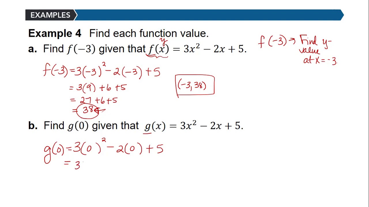 S8 Objective 2 Apply Function Notation (Lecture) - YouTube