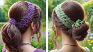 Stunning Hair Styles with Headband | Crochet Ideas 10 #cute #crochet #ideas #hairstyle #hair