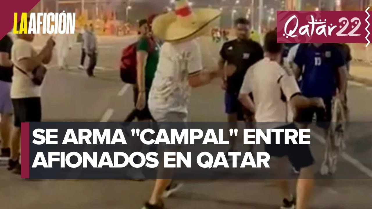  Mexicanos y argentinos protagonizan pelea campal en Mundial de Qatar 2022