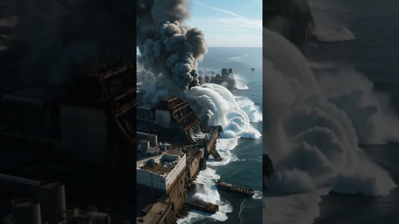 Pennsylvania Steel Plant Explosion Massive Cooling Water Burst And Typhoon Chaos Usa Waterstorm