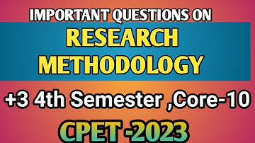 Important questions on Research Methodology