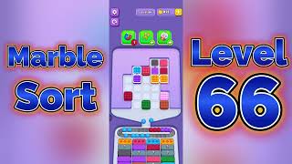 Marble Sort Level 66  Walkthrough 🟢🔵 | Color Marble Sorting Puzzle | Mini Boss