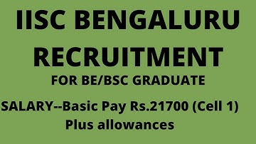 IISC  BENGALURU Technical Assistant Online Form 22 Apply ¦¦How to Fill IISC Technical Assistant 2022