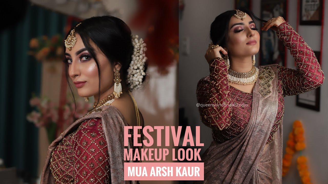 FESTIVAL LOOK BY MUA ARSHKAUR | QUEENSLAND BRIDAL STUDIO | Best bridal makeup artist in jalandhar