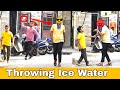 throwing ice water balloons at people prank | prakash peswani prank |