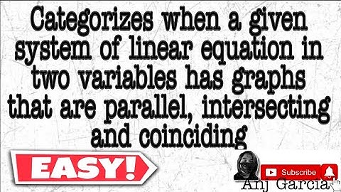 Parallel, intersecting and coinciding graph of system of linear equation