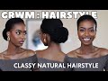 GRWM HAIR EDITION : SIMPLE CLASSY NATURAL HAIRSTYLE FOR CHURCH ON 4C HAIR