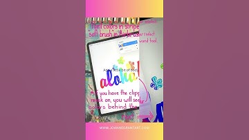 How to make rainbow gradient text in procreate.  #colorfulart #shorts #procreate #procreatetutorial