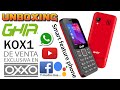 Unboxing Teléfono Celular GHIA Smart Feature Phone KoX1 básico o cacahuate WhatsApp Facebook YouTube