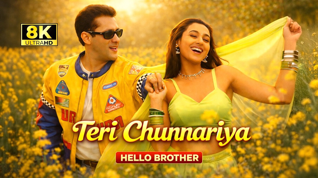 Teri Chunnariya 8K 60fps UHD | Hello Brother | Salman Khan | Rani Mukherjee | Kumar Sanu Alka Yagnik