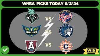 WNBA Picks Today, 99% Win Today /6/2/24 | WNBA Predictions Today,Connecticut,Lynx,Liberty