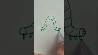 Draw an inchworm | In the flower garden 🌼 #Draw #Art #Worm