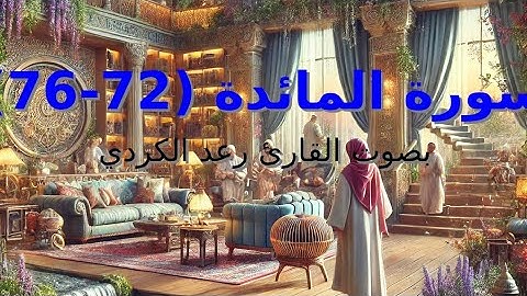 "تلاوة خاشعة من سورة المائدة بصوت القارئ رعد الكردي (الآيات 72-76)"