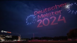 Drohnenshow zur Meisterschaft Bayer Leverkusen