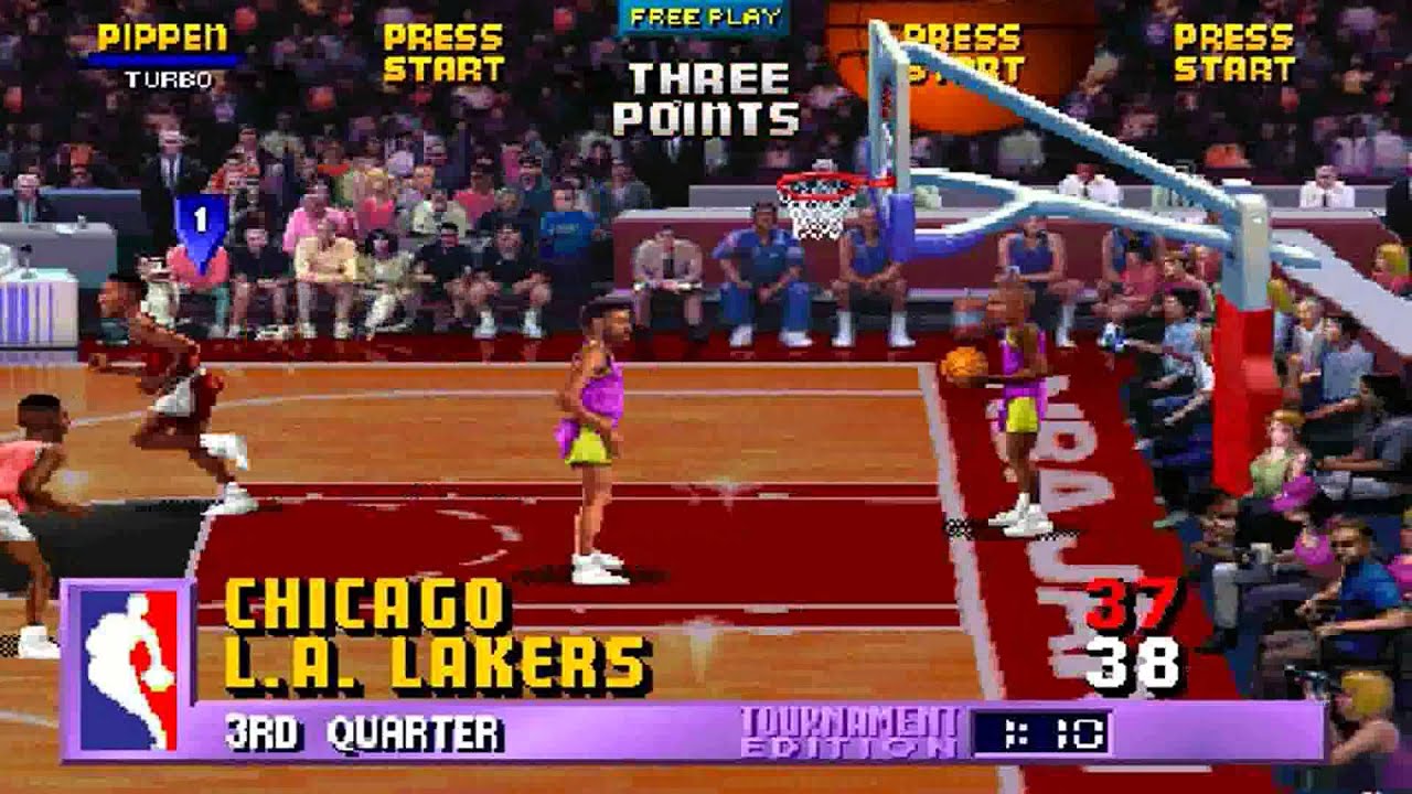 NBA Jam TE ARCADE 1080P HD PLAYTHROUGH CHICAGO BULLS VS LOS ANGELES