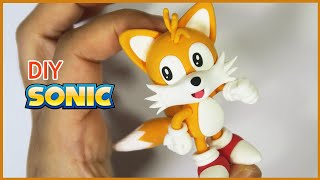 Making Tails with air dry clay/Sonic the hedgehog