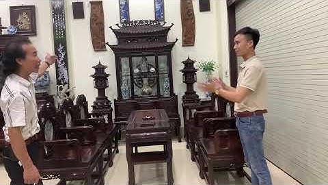 BỘ GHẾ NGŨ LÂN VỜN CẦU Gỗ Gụ Kiểu Xưa | Bàn Ghế | Tủ Rượu | Tủ Bày Đồ | Sập gỗ| TRƯỜNG KỶ CỔ XƯA ĐẸp