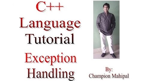 C++ Programming  Language Tutorial 80 Exception Handling with example