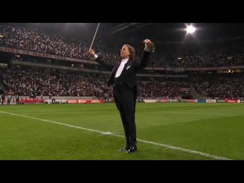 André Rieu playing before the Ajax - Olympic Marseille game