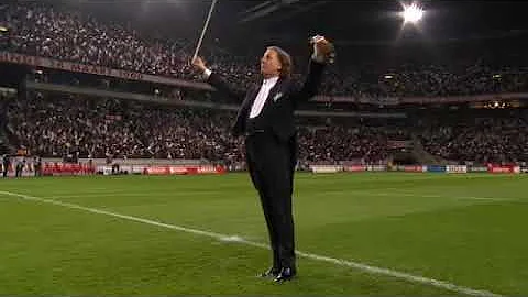 André Rieu playing before the Ajax - Olympic Marseille game